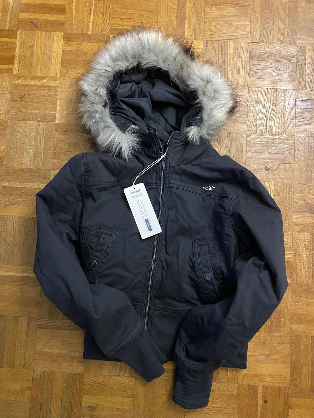 Hollister Giacche: Hollister Peyton Twill-Jacke, Anthrazit – Nuovo e nell'imballaggio originale da Liebefeld venduto da ano_tc7y 1