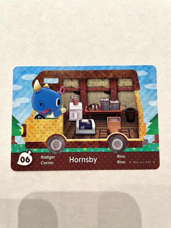 Animal Crossing ACNH/ACNL Amiibo Karte 06 Hornsby/Rüdiger Kaufen auf