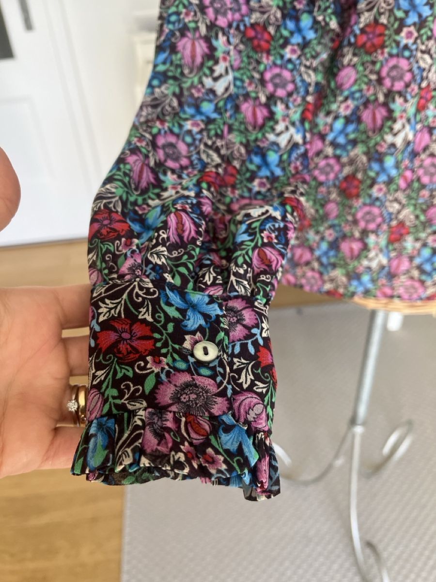 Camicette: Farbige Blumenbluse mit rüschen, 36/38 – Usato da Solothurn venduto da Bobesch08 3