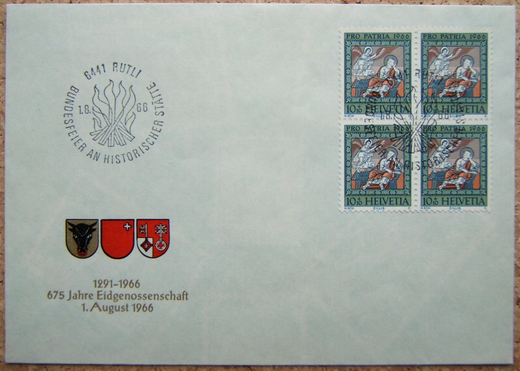 Tous les timbres: ERSTTAGSBRIEF 675 JAHRE EIDGENOSSENSCHAFT 1966 – D'occasion à Brunnen par Nonne04