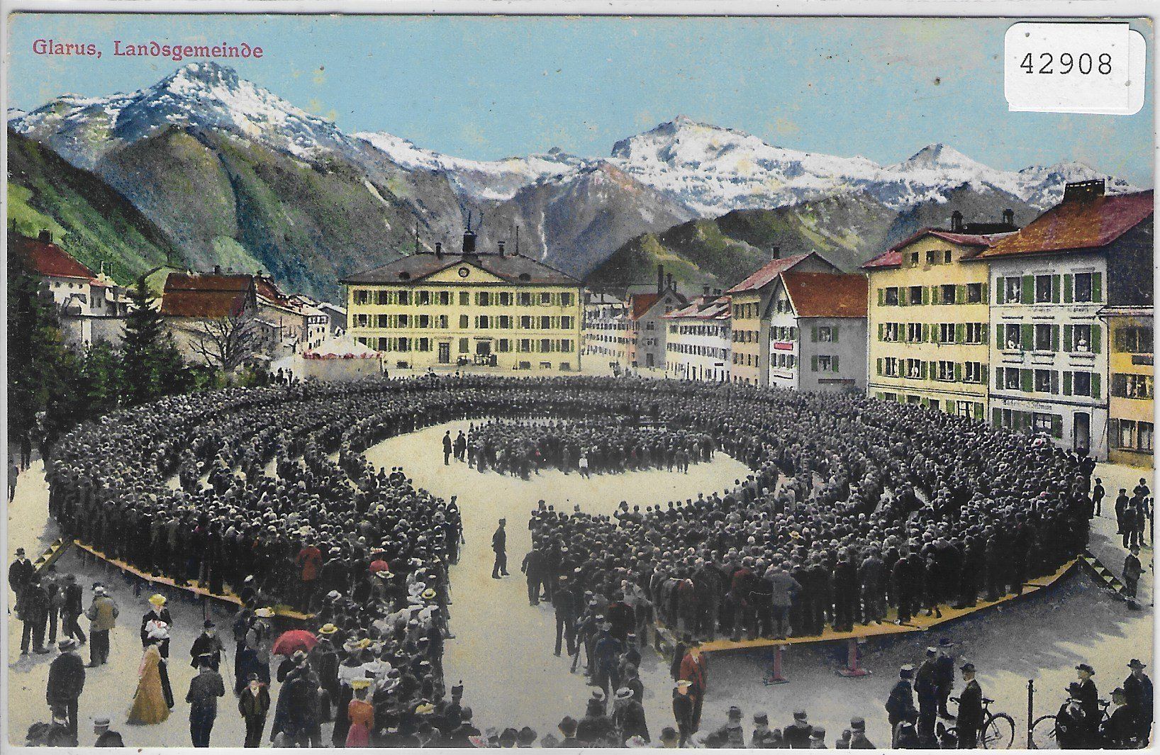 Ansichtskarten: Glarus - Landsgemeinde - Litho – Gebraucht aus Ettingen von Kartenplanet