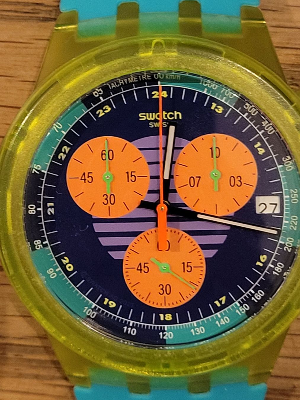 Swatch Uhren: Montre Swatch Chrono NEON WAVE – Neu und originalverpackt aus Epalinges von ormiga 3
