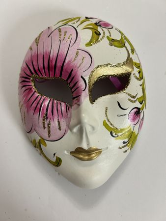 Echte venezianische Maske mit Label handgemalt Fasnacht