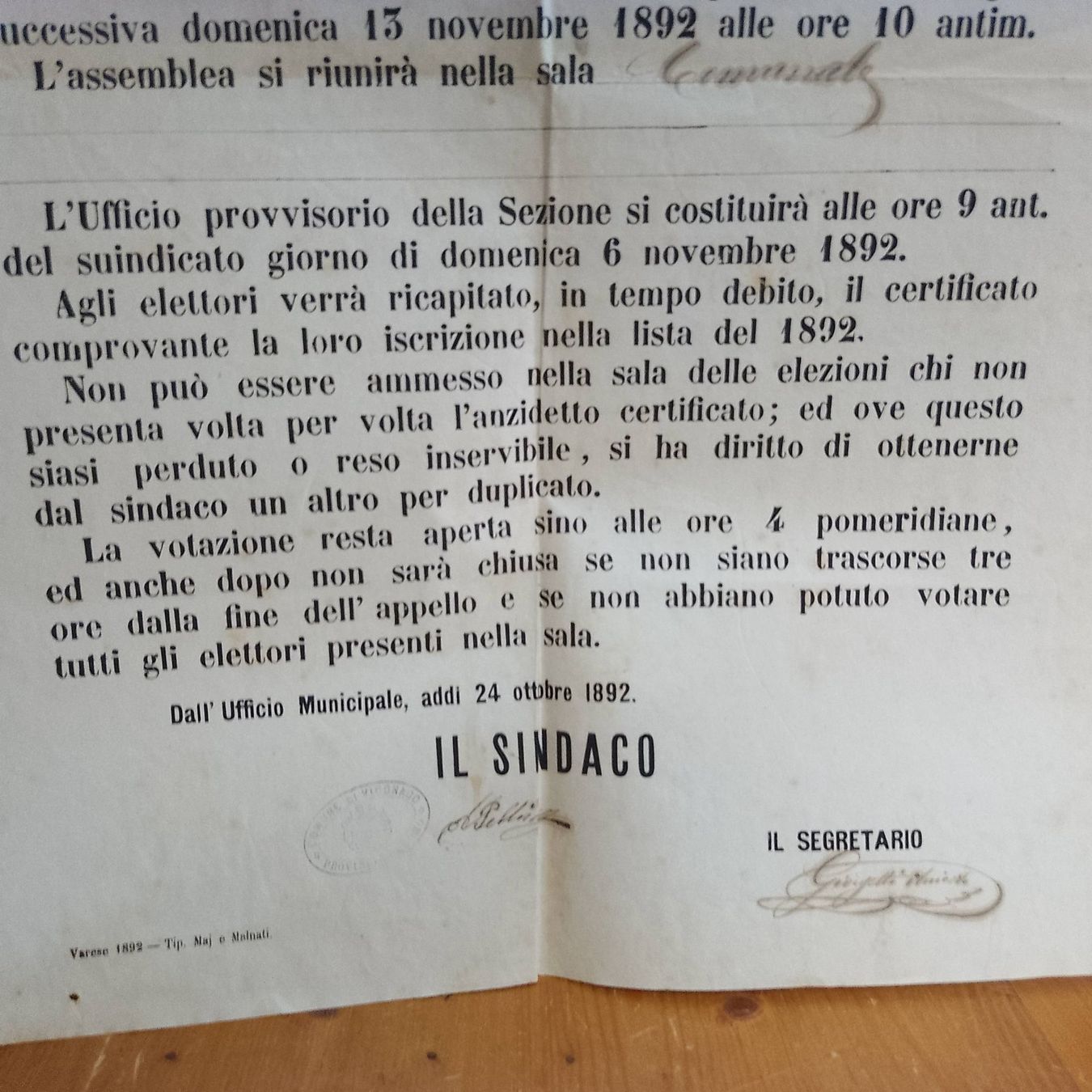 Documenti: Italia - Viconago - 1892 – Usato da Sorengo venduto da 74in 3