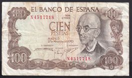 Spanien 100 Pesetas 1970