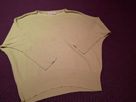 Pull vert tilleul taille 40/42 marque UP2 Fashion 100% coton