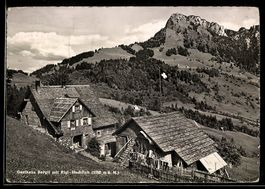 AK Gersau, Gasthaus Bergli mit Rigi-Hochfluh