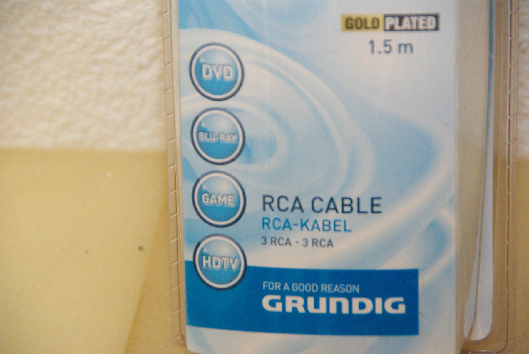 Grundig Cavi: Grundig RCA Kabel 1.5m in OVP – Nuovo e nell'imballaggio originale da Herisau venduto da Cevianer1844 1