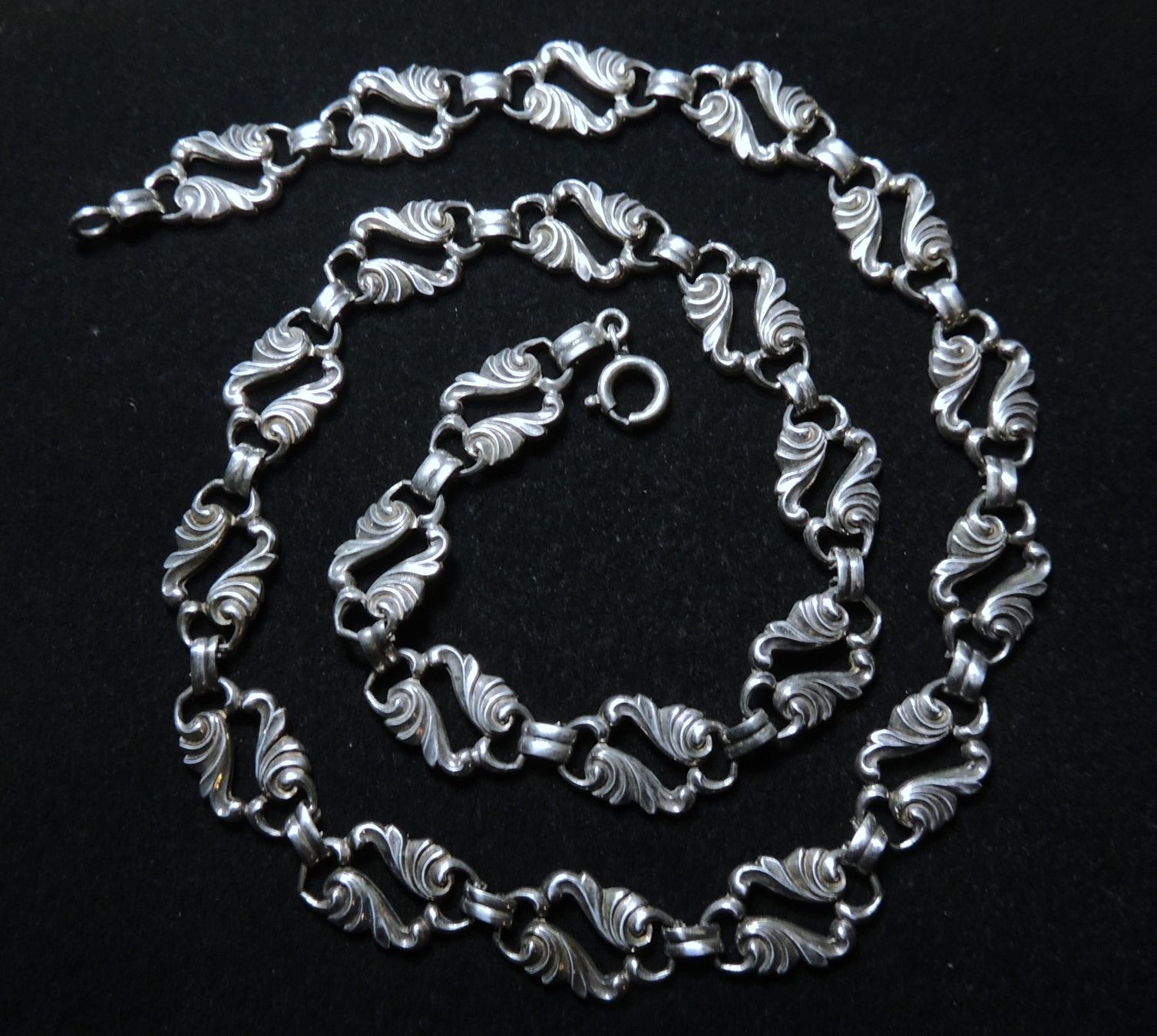 Catenine: Klassische Silber 800 Halskette Jugendstil – Usato da Waldenburg venduto da schaller707