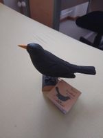 Amsel holzgeschnitzt