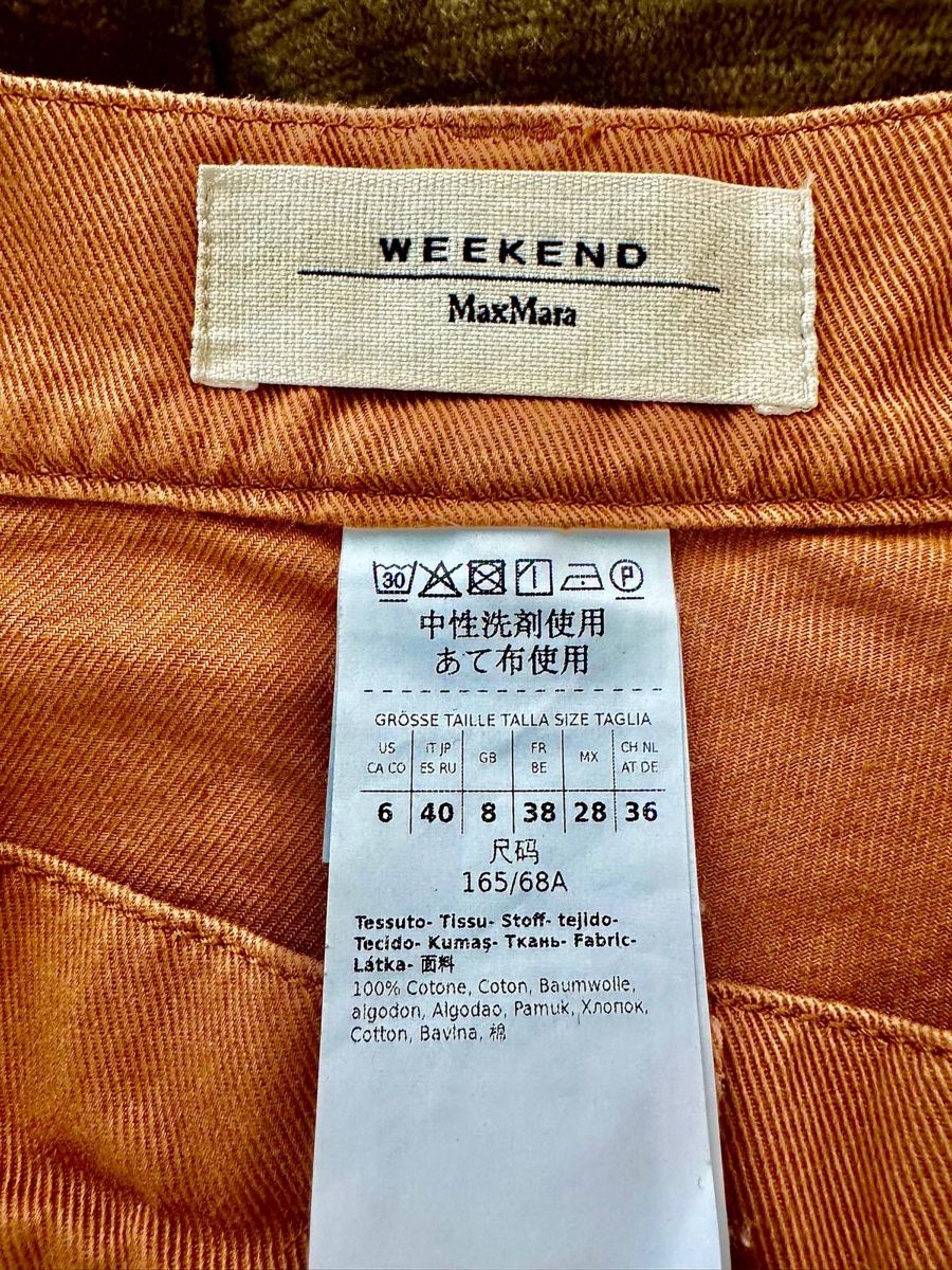 Max Mara Pantaloni: MaxMara Weekend Trousers Size 6 Rust Brown - Cotton Blend – Nuovo (secondo la descrizione) da Kilchberg ZH venduto da Suisse500 3