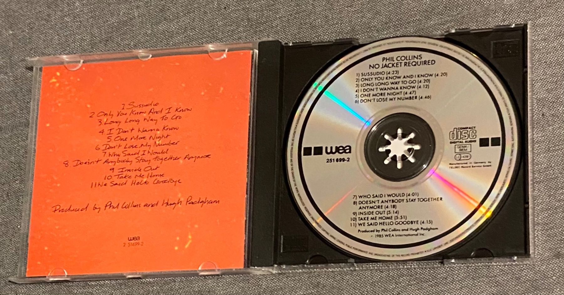 CDs: PHIL COLLINS CD NO JACKET REQUIRED (1985) – D'occasion à Luzern par Lycka 2