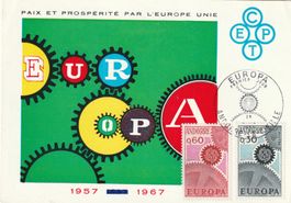 Andorra Maximumkarte 1967 (1. Tag gestempelt)