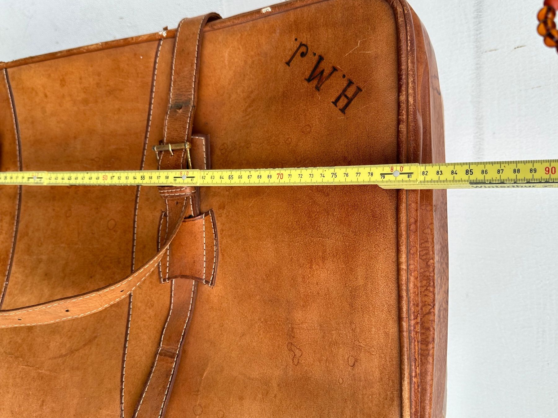 Valigie: Vintage Alter Leder Koffer – Usato da Aarburg venduto da Yula24 5