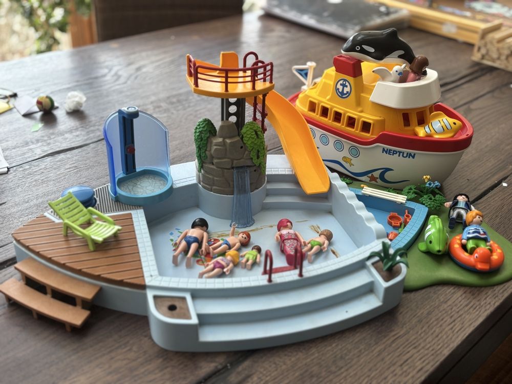 Playmobil Wasserspass Pool mit Rutsche & Schiff (Gebraucht) in Urtenen ...