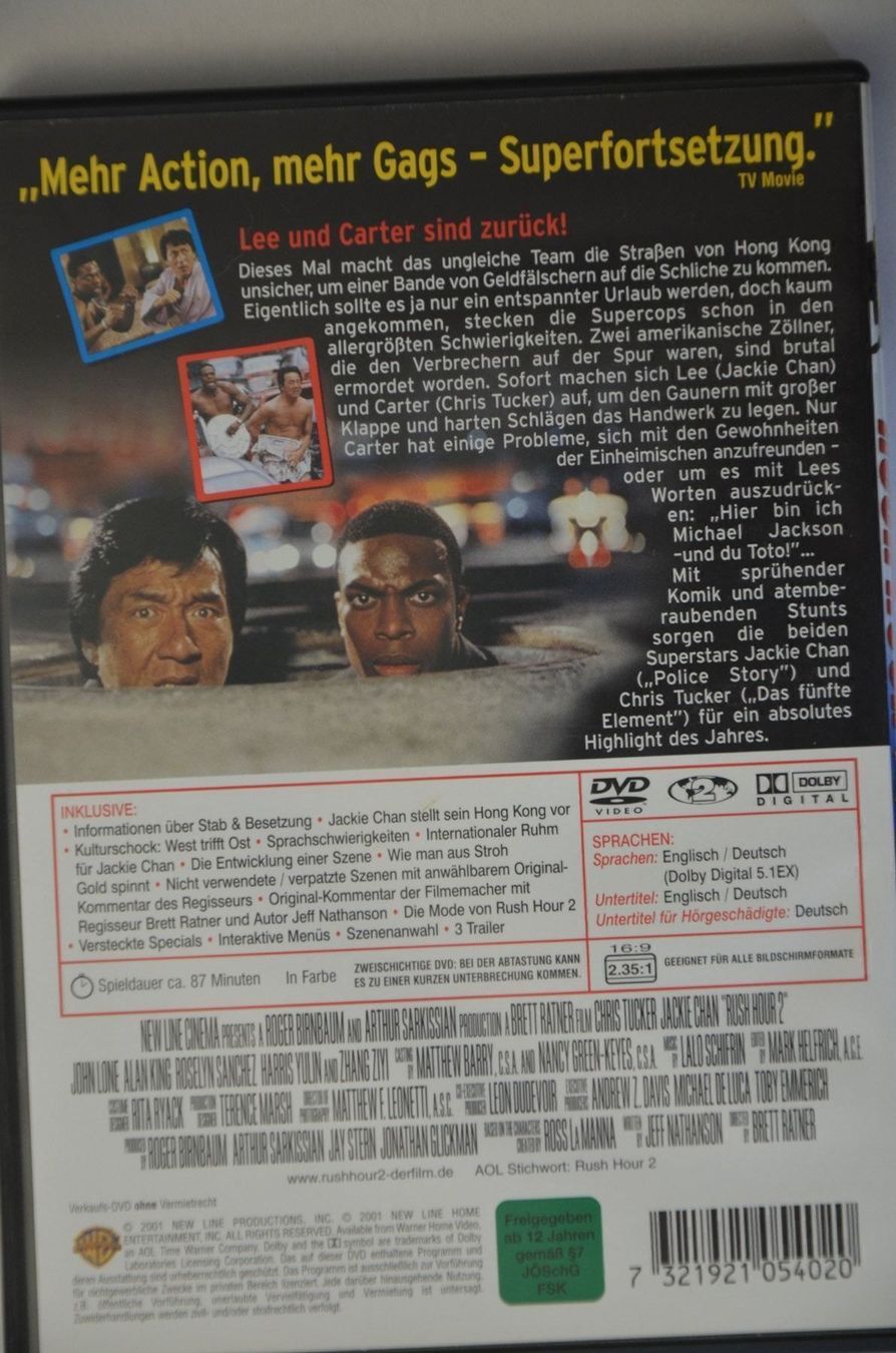 Tutti i DVDs: Rush Hour 2 – Nuovo (secondo la descrizione) da Wetzikon ZH venduto da bausie 1