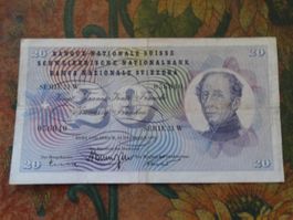 SUISSE  20  Francs  1959  (6840)  Billet