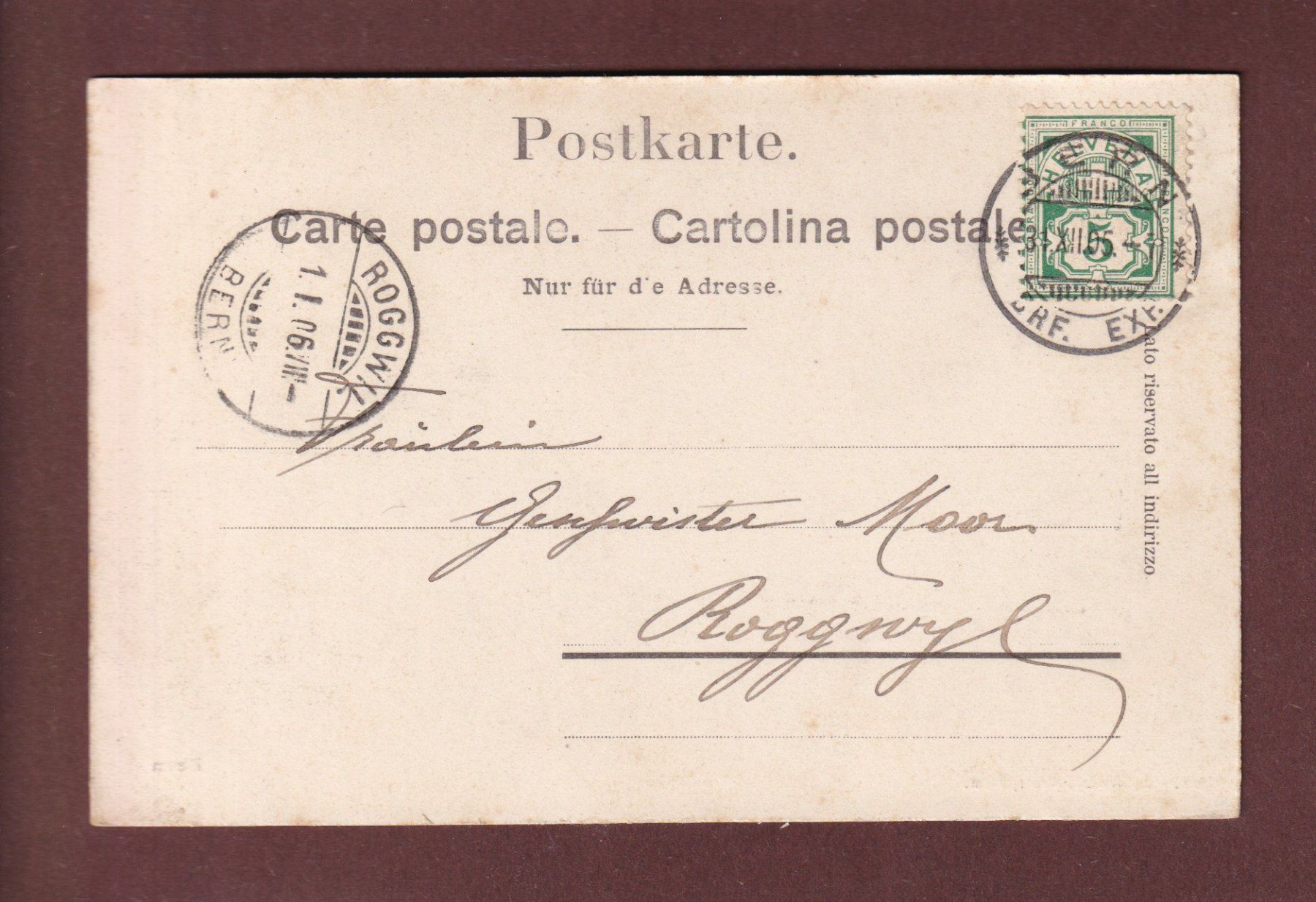 Ansichtskarten: BERN - Teil mit Münster - 1905 – Gebraucht aus Pully von nicecards-shop 1