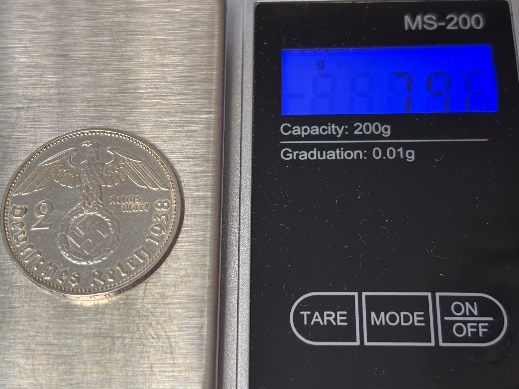 Tutti le monete: 2 Mark 1938 E Hindenburg deutsches Reich Silber – Usato da Fulenbach venduto da Foxi1266 2