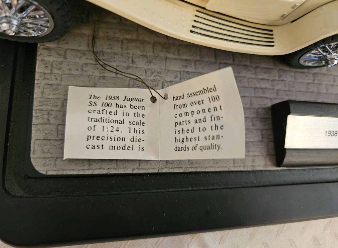 Franklin Mint Modellini d'auto: 1938 Jaguar SS-100 Franklin Mint Precision, 1:24 Scale – Nuovo (secondo la descrizione) da Seuzach venduto da Wolf936 9