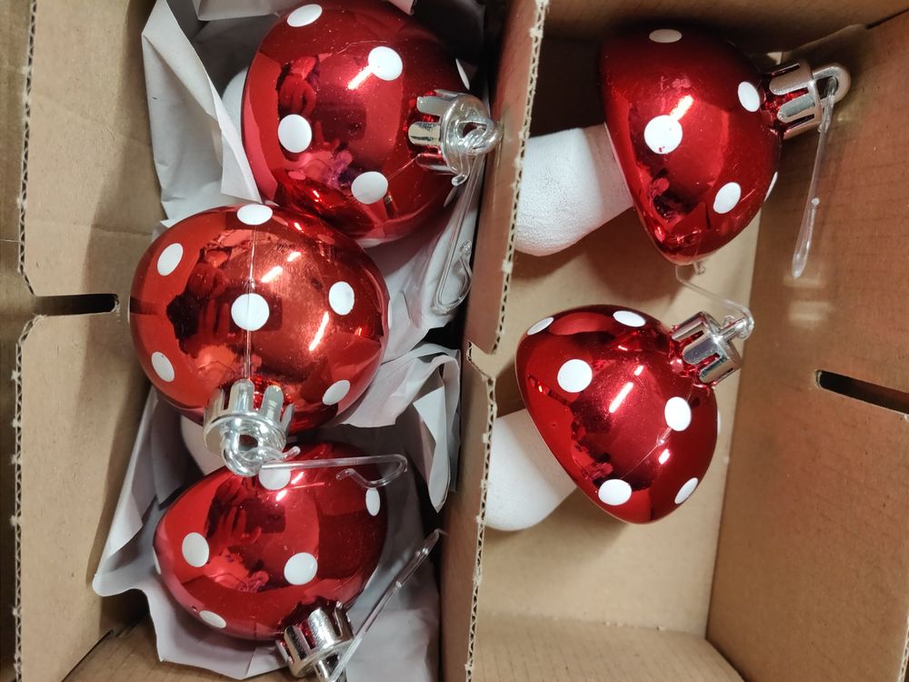 Weihnachtskugeln Fliegenpilze Glas | Kaufen auf Ricardo