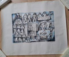 Basler Fasnacht, Litho von Kohler, Morgenstreich, 1965