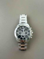 BOSS Chronograph Uhr Edelstahl Armband schwarz Zifferblatt