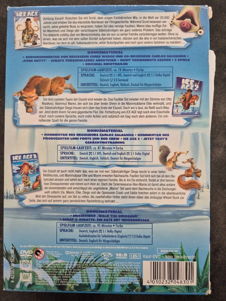Tutti i DVDs: 4 DVD Ice Age – Usato da Buttisholz venduto da sico20 2