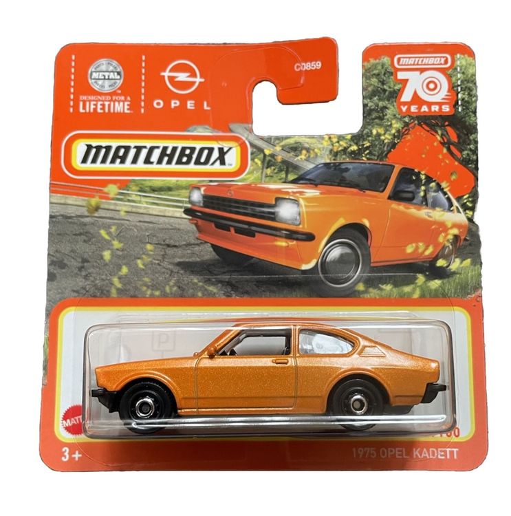 Matchbox 1975 Opel Kadett C Coupe GTE Scala 1:64 - Modellino Auto In Metallo, Edizione 2024, Nuovo In Confezione