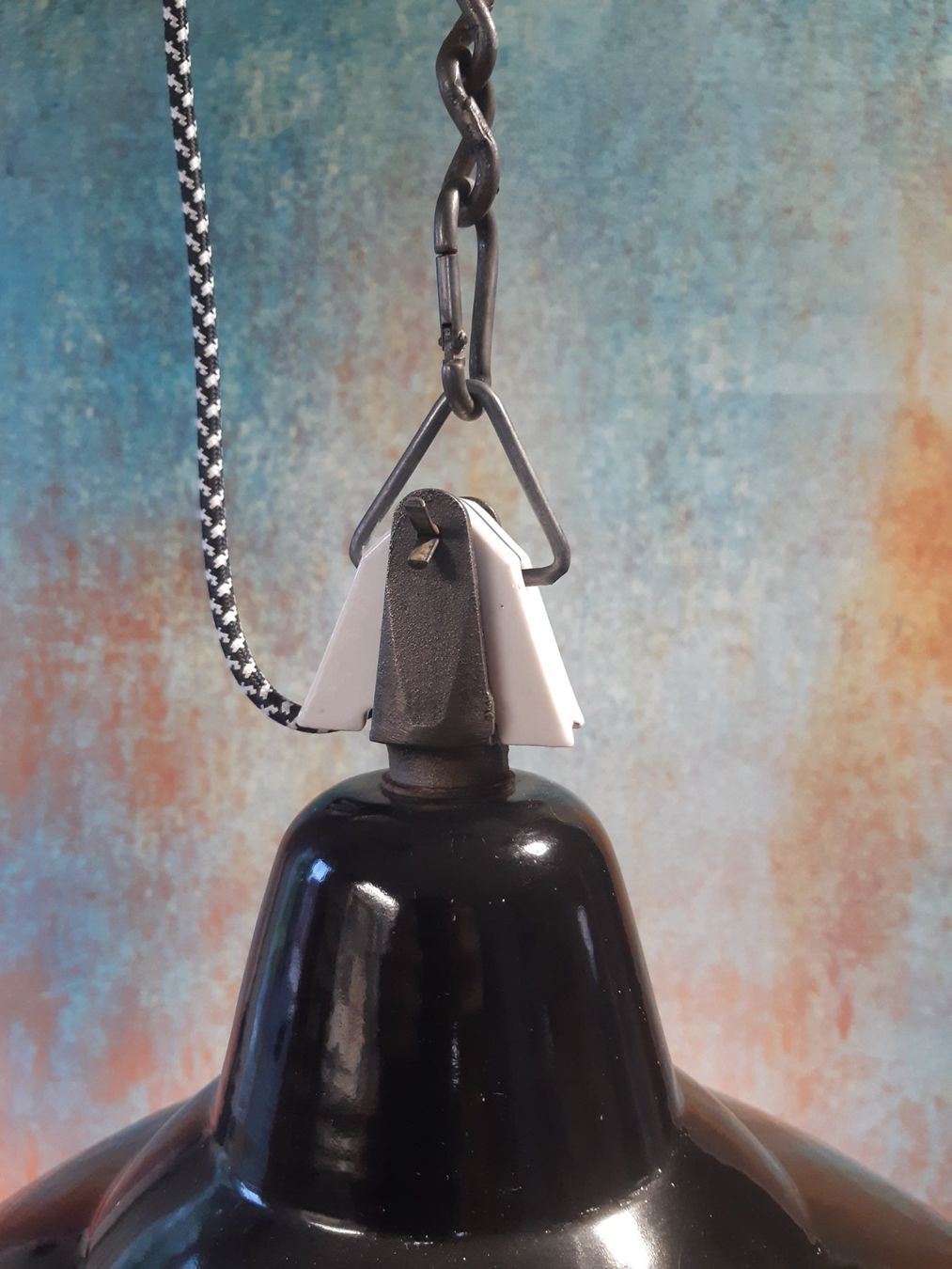 Lampade: Restaurierte alte Emaille Industrie Lampe – Usato da Winterthur venduto da lampenretter 3