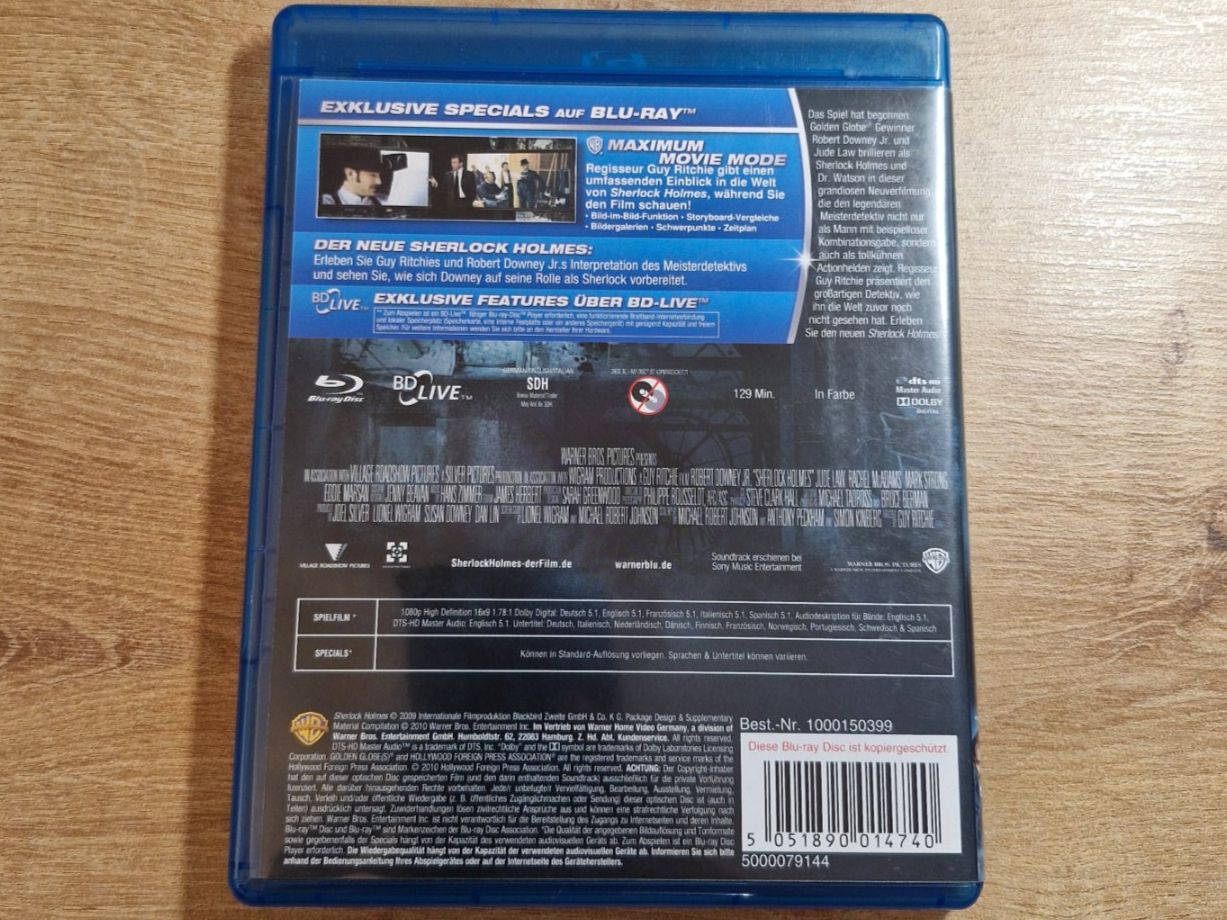 Tutti i DVDs: Sherlock Holmes (2010) Bluray – Usato da Pfungen venduto da Whitie 1
