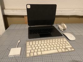 Apple Zubehör Set Magic Keyboard Maus Adapter Netzteil