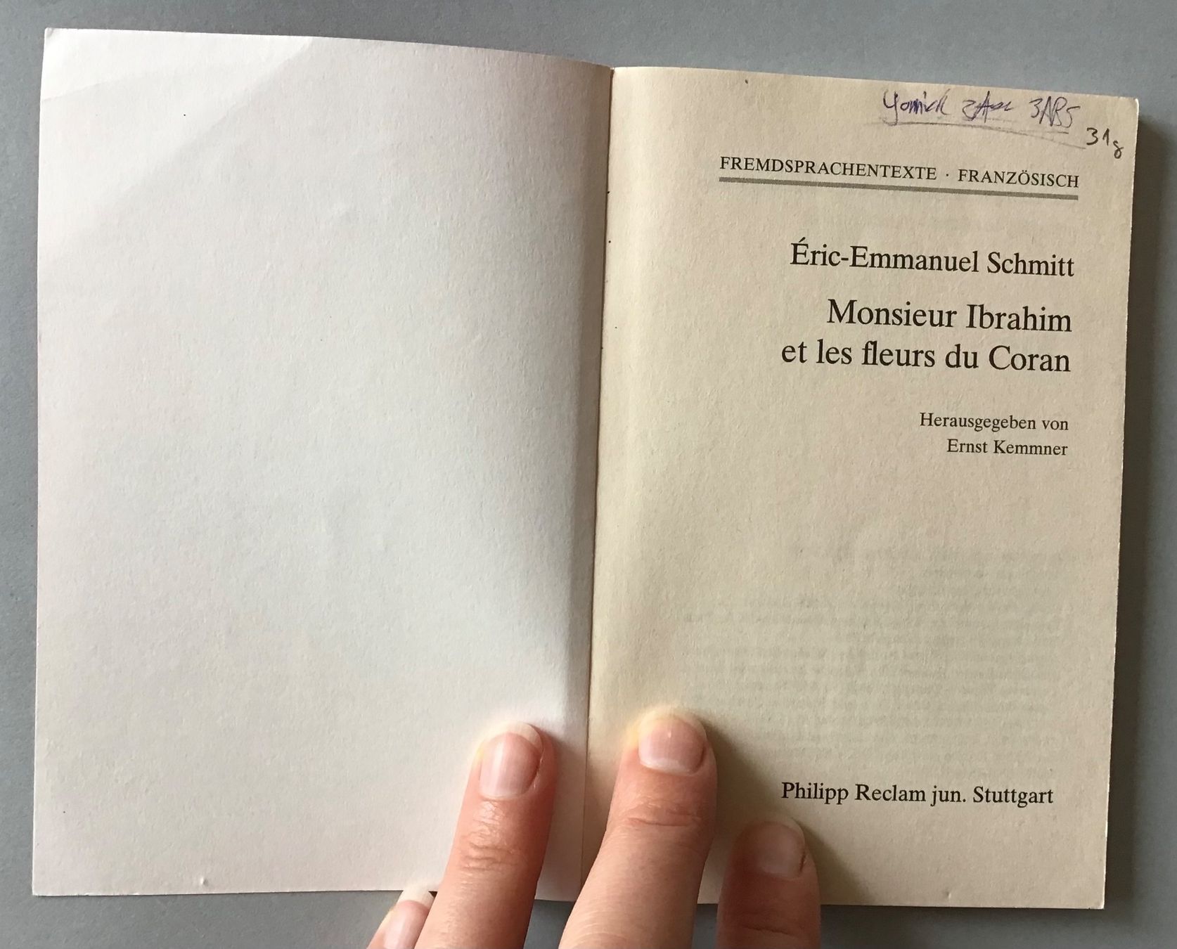 Libri: Éric-Emmanuel Schmitt: M. Ibrahim et les fleurs du Coran – Usato da Bubendorf venduto da Alpenheidi 3