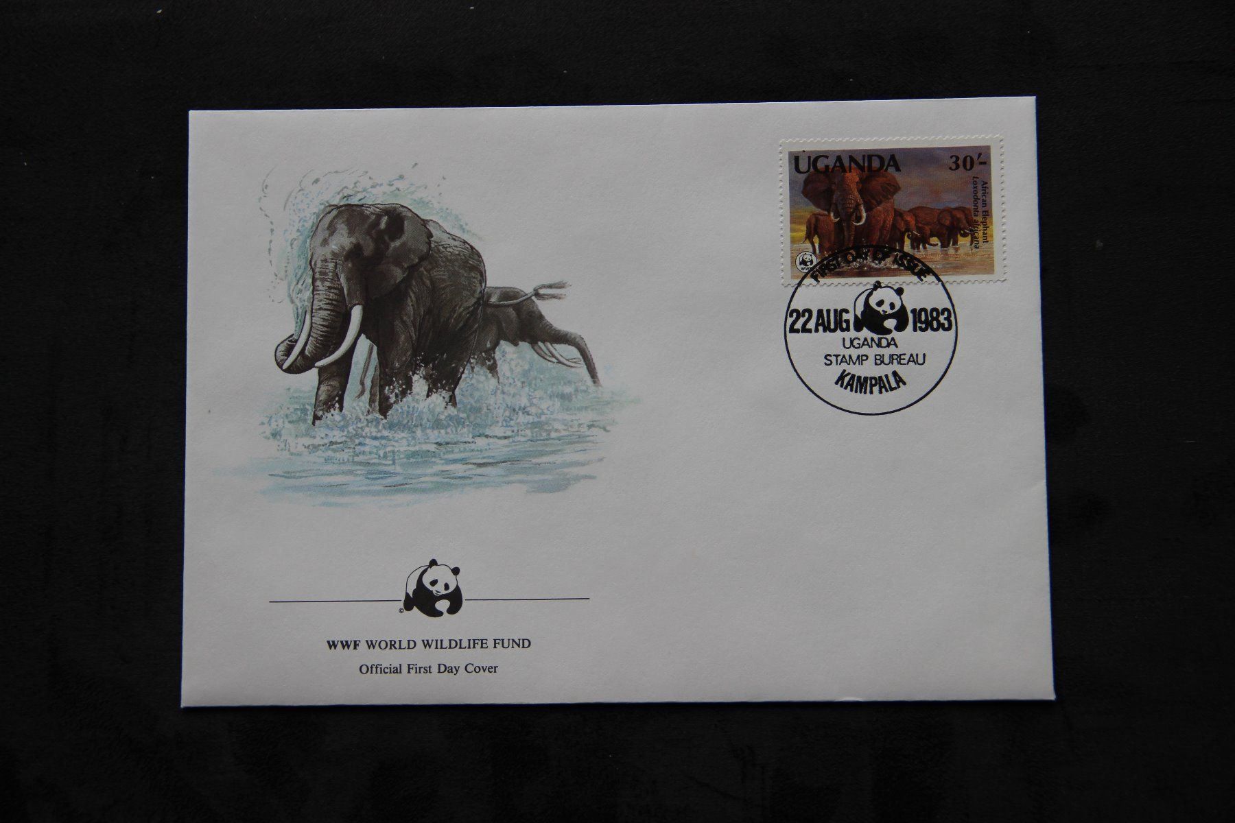 Alle Briefmarken: Uganda 1983 - FDC - Elefanten (WWF) – Neu (gemäss Beschreibung) aus Jona von Southafrica07 3