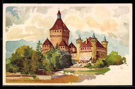 Lithographie Vufflens, Chateau de Vufflens