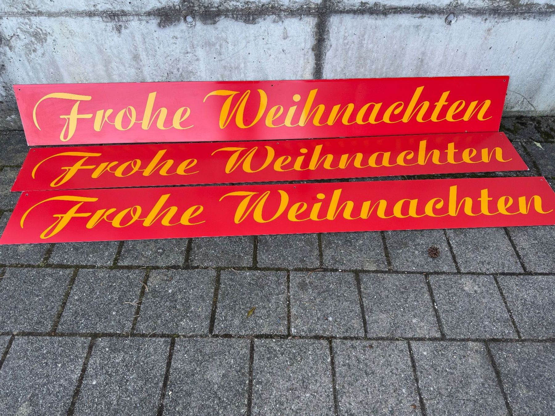 Tutte le decorazioni: 3x Weihnachtsdeko "Frohe Weihnachten" - – Usato da Neftenbach venduto da Rose40 1