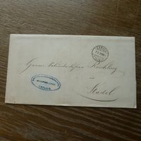 1870 uralt  FALTBELEG von ZÜRICH nach STADEL