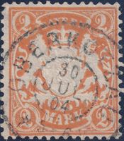 Bayern 1890, Mi 64, Luxusstempel Oberkotzau Juli 1904