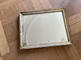 Wunderbarer antike Spiegel Blatt vergoldet, 30.5 × 24.5 cm