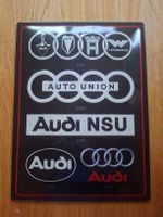 Blechschild Auto Union Audi NSU mit Logos Grösse ca. 40x30cm