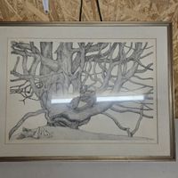 Gravure originale "Le Rêveur" 33/50 par Mawson Mull 1972