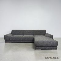 POCO Ecksofa Stoff Grau, Kissen wie neu