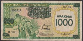 Griechenland 1000 Drachmai 1939