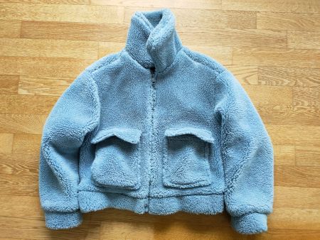Teddyfelljacke, hellblau, Grösse S/36