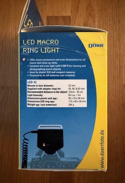 Lampade: Dorr Ringlight LED Macro 12 Leds – Nuovo (secondo la descrizione) da Trimbach venduto da Qom 2