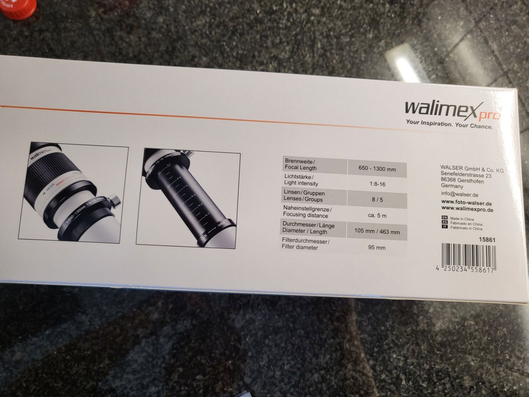 Walimex Objektive: Walimex 650-1300/8-16 T2 Objektiv NEU – Neu und originalverpackt aus Baar von redbull04 2