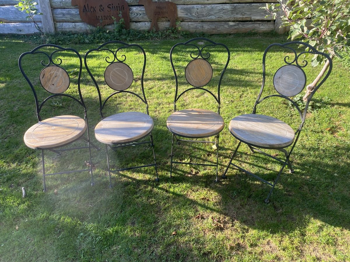 Chaises: 4 Gartenstühle – D'occasion à Hendschiken par Sunnekiind