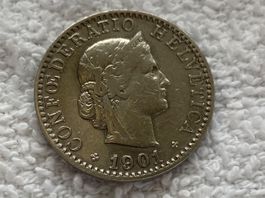 20 centimes/rappen 1901