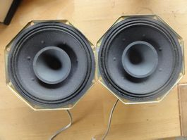 2 PHILIPS  15 cm Breitbandchassis geprüft OK + 2 Schilder