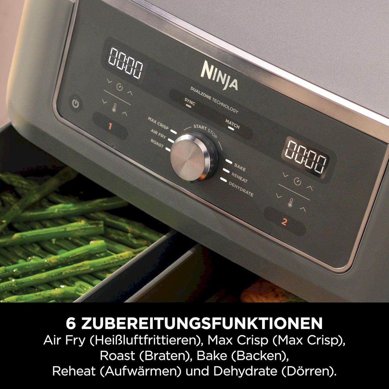 Elettrodomestici da cucina: Ninja DZ400EU Heißluftfritteuse 6-in-1 – Nuovo e nell'imballaggio originale da Bottighofen venduto da zaap 4